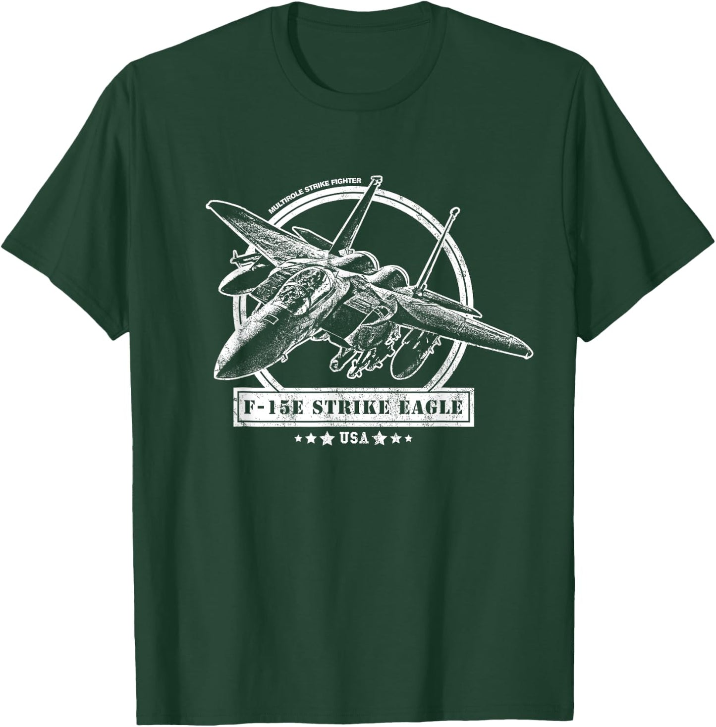 F-15E Strike Eagle Fighter Aircraft T-Shirt - T-Shirt | Forest