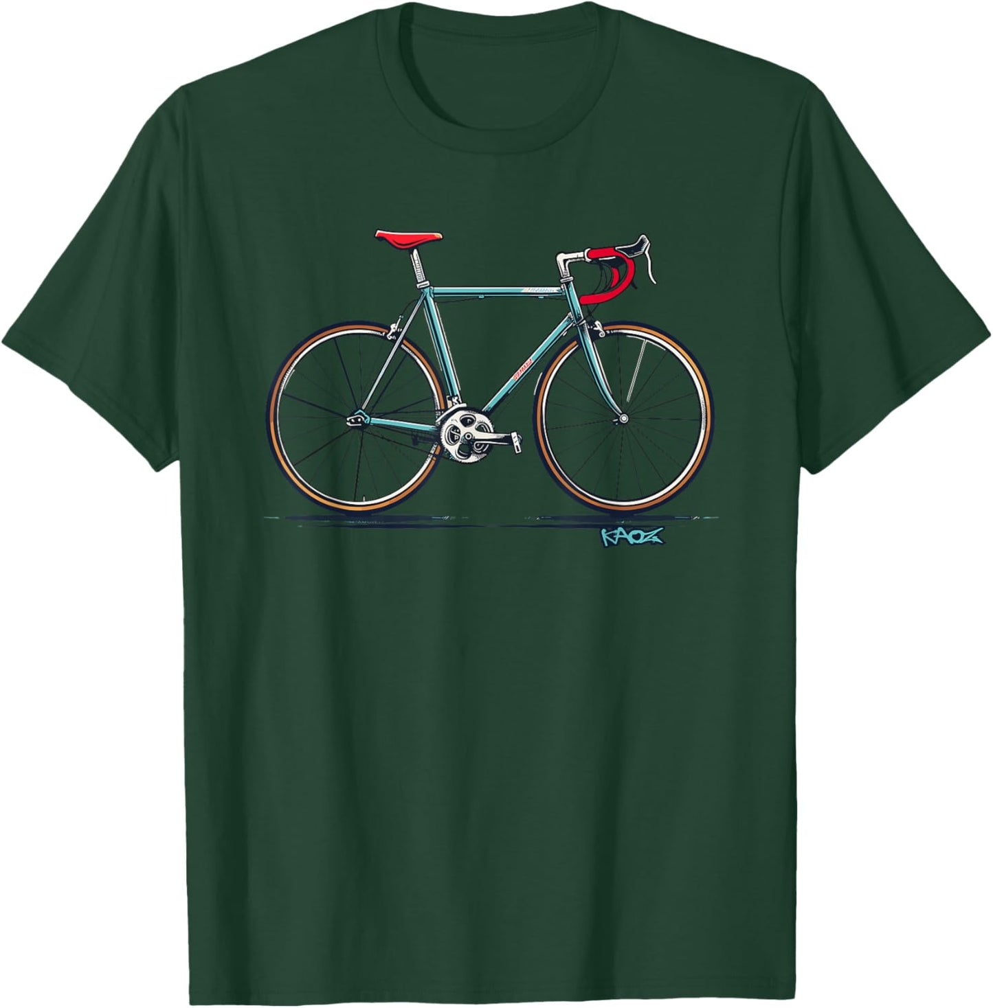 CLASSIC COOL STEEL BIKE, Road Bike Fixie Retro , Blue, S T-Shirt - T-Shirt | Forest