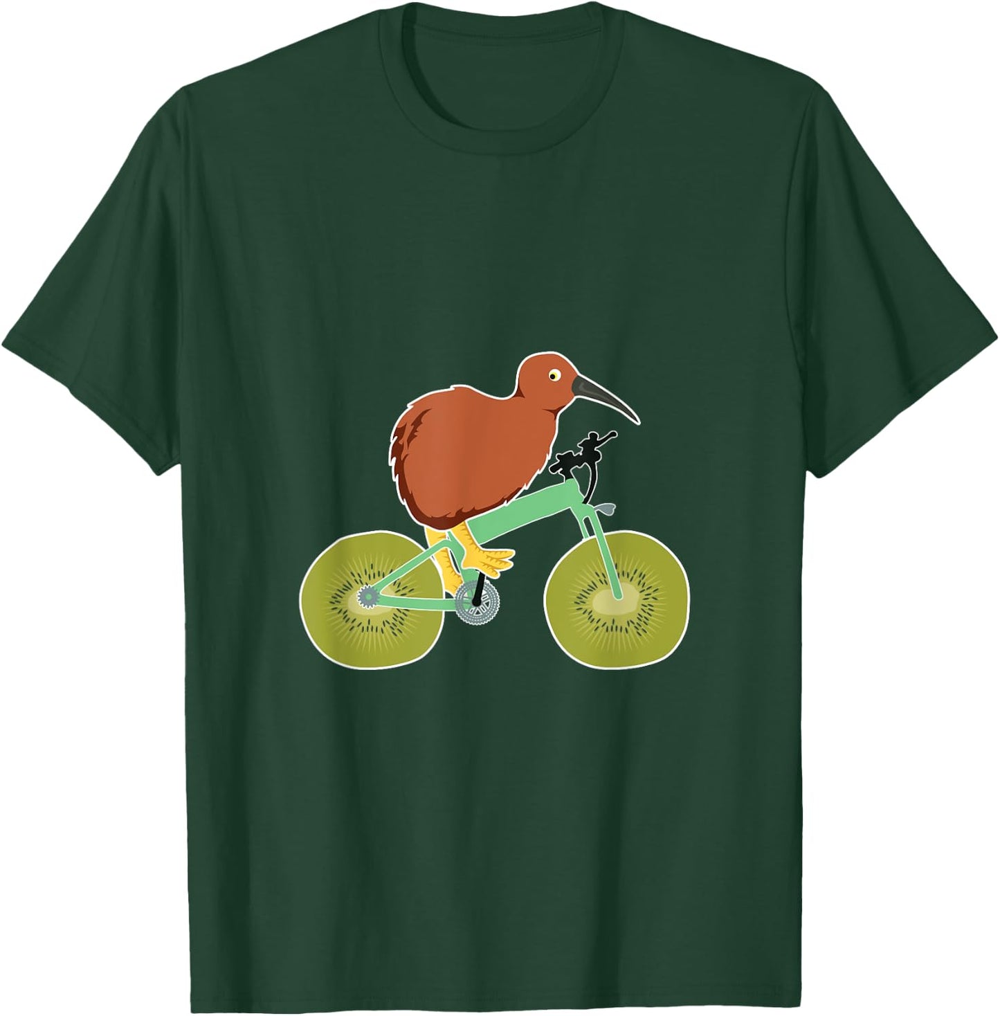 Funny Kiwi Grafik New Zealand Fruit and Bird T-Shirt - T-Shirt | Forest