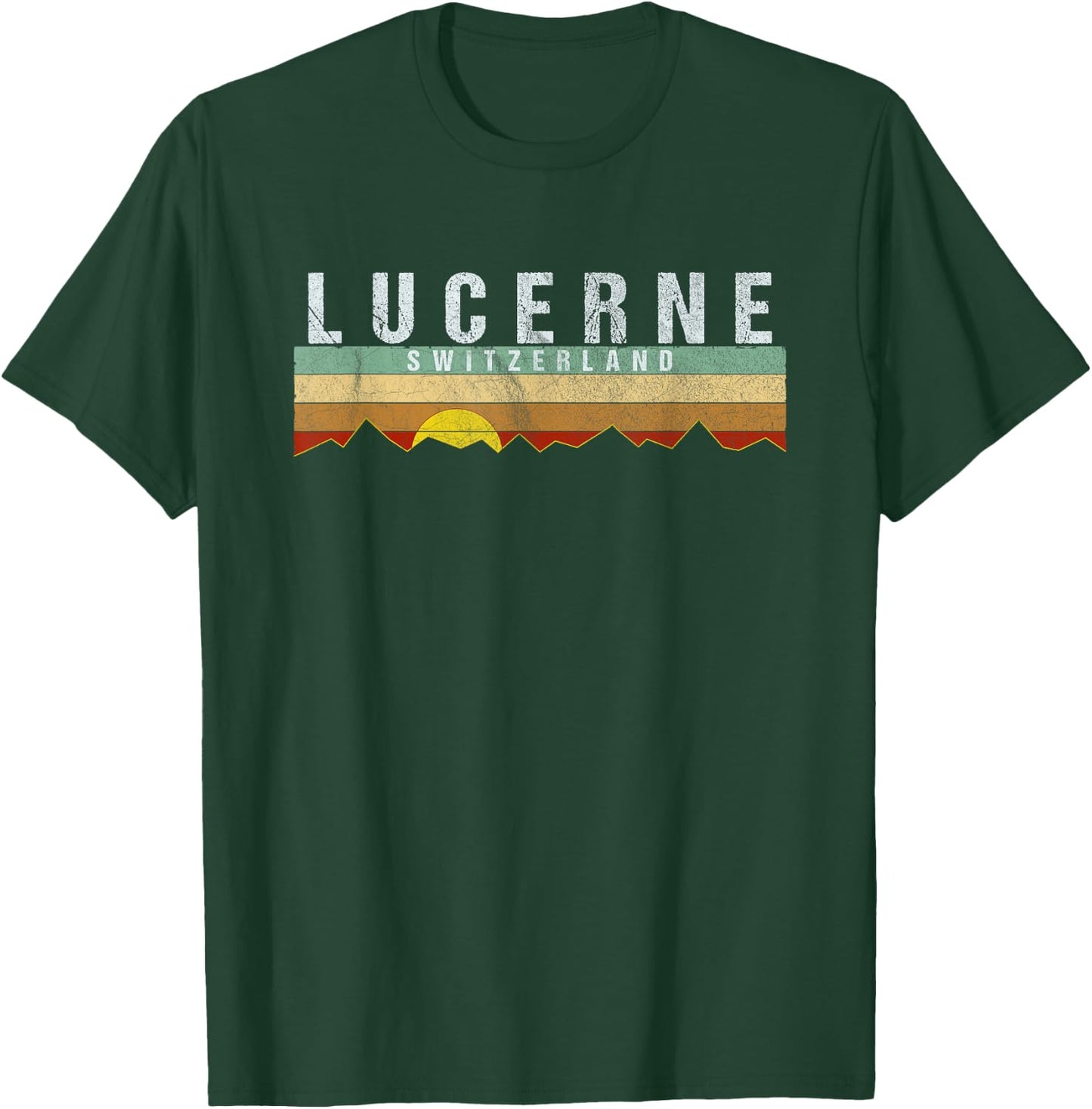 Lucerne Switzerland- Vintage Lucerne Gift T-Shirt - T-Shirt | Forest