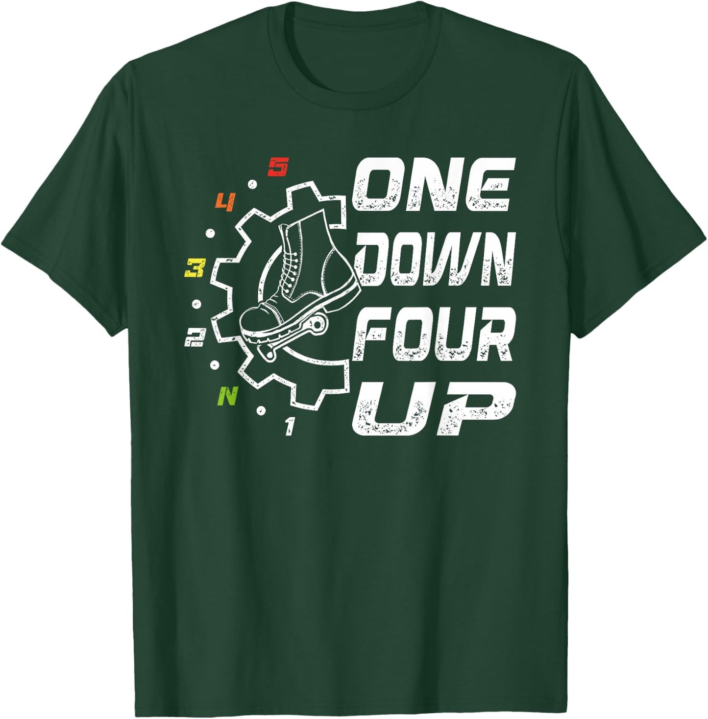 1 Down 4 Up Motorcycle T-Shirt - T-Shirt | Forest