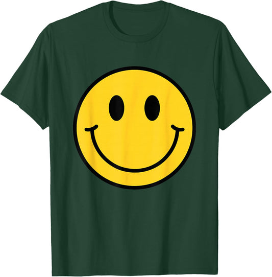70s Yellow Smile Face Shirt Cute Happy Peace Smiling Face T-Shirt - T-Shirt | Forest