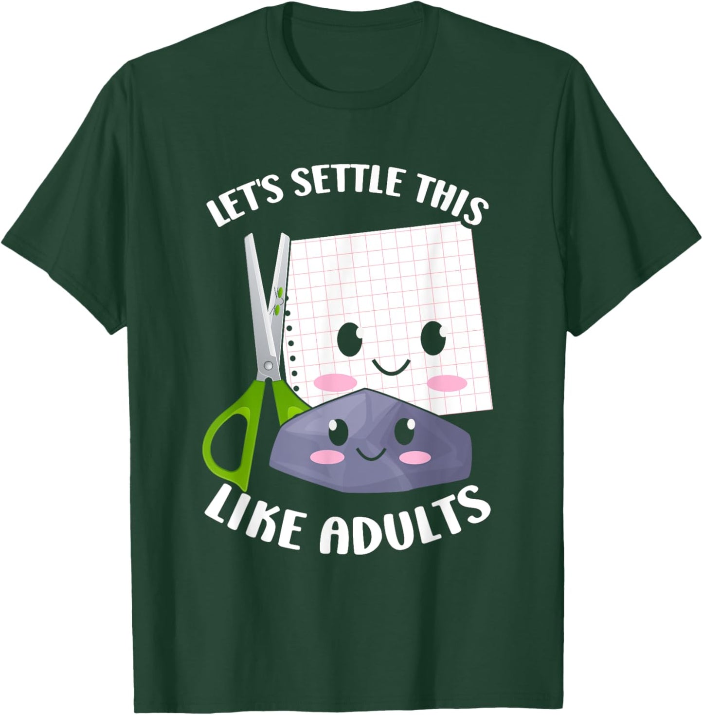 Rock Paper Scissors Funny Group Kawaii Halloween Costumes T-Shirt - T-Shirt | Forest