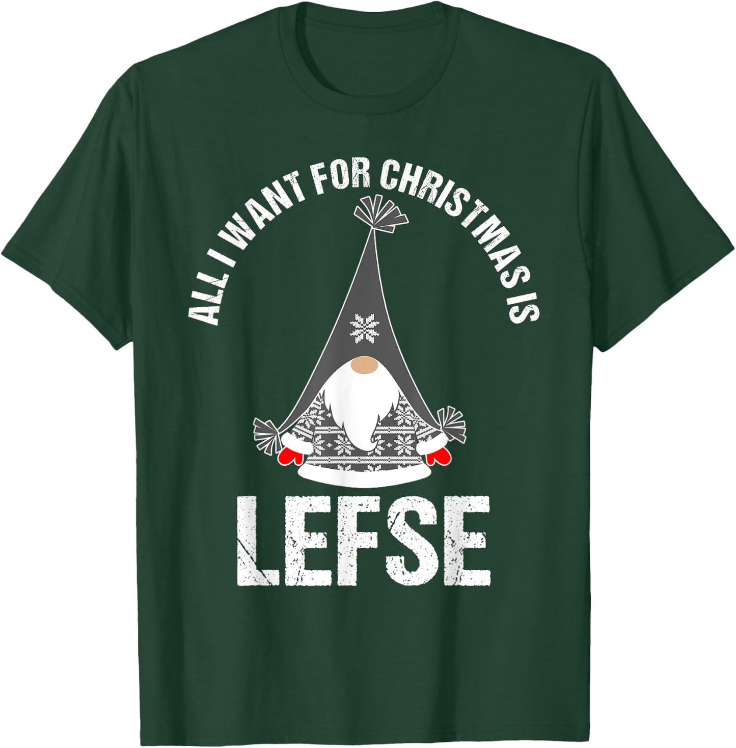 Lefse Christmas Tomte Gnome Scandinavian Nordic T-Shirt - T-Shirt | Forest