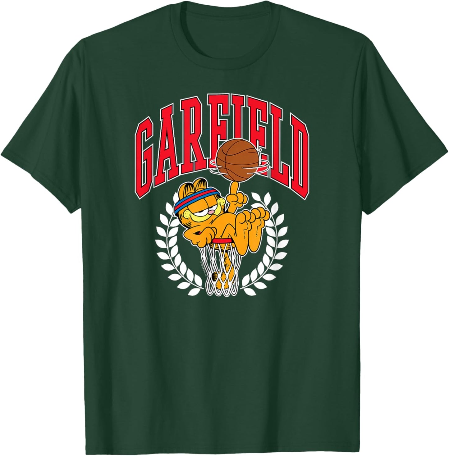 Garfield - Collegiate Basketball Hoop T-Shirt - T-Shirt | Forest