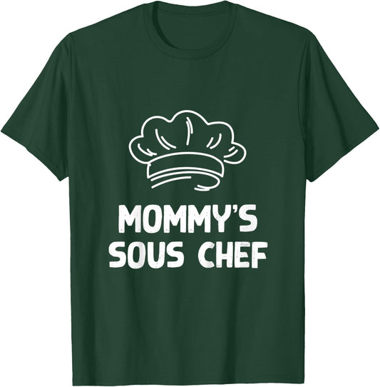 Kids Mommy's Sous Chef Cooking Matching Mother's Day Daughter T-Shirt - T-Shirt | Forest