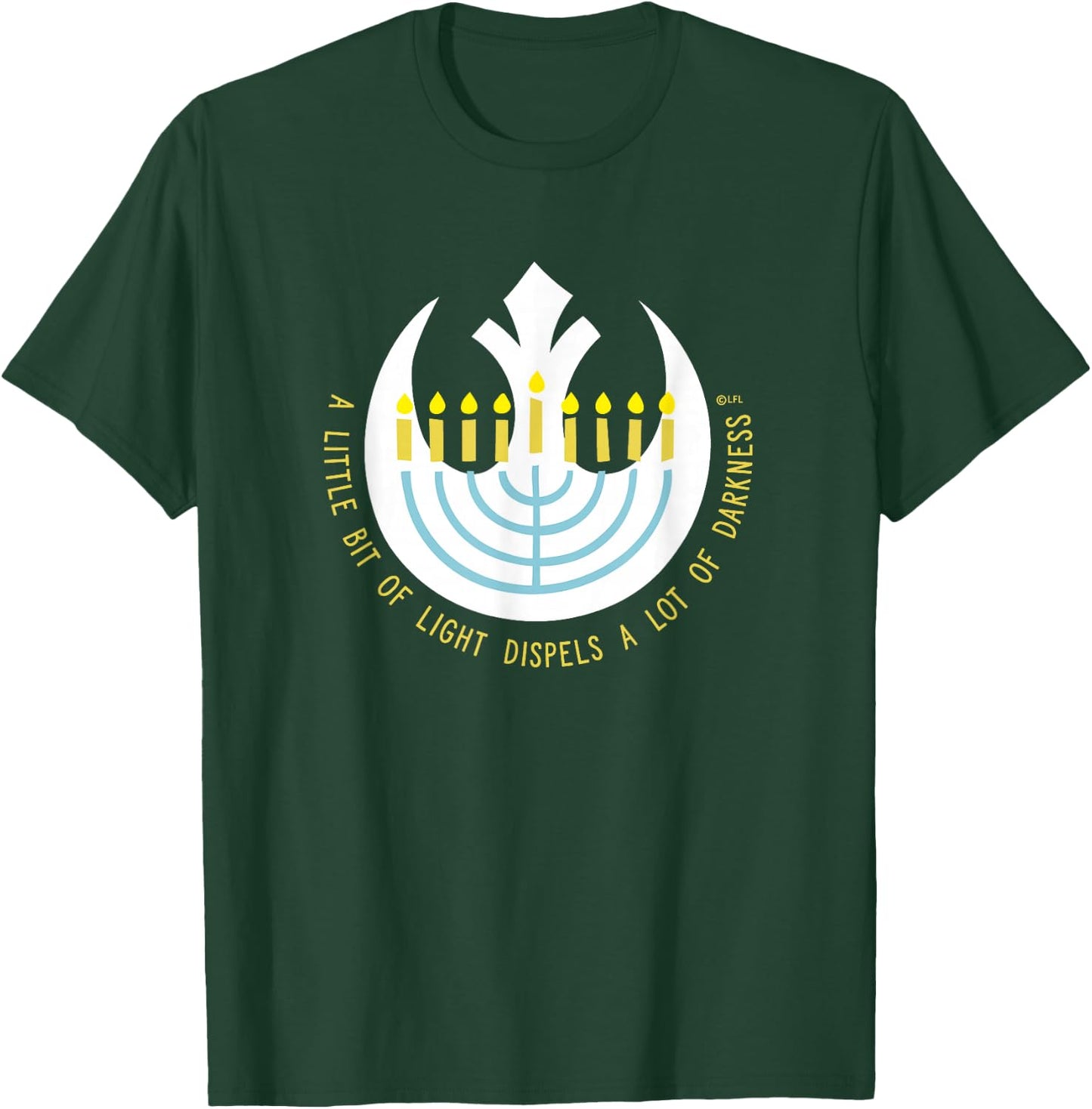 Star Wars Hanukkah Menorah Rebel Alliance A Little Light T-Shirt - T-Shirt | Forest