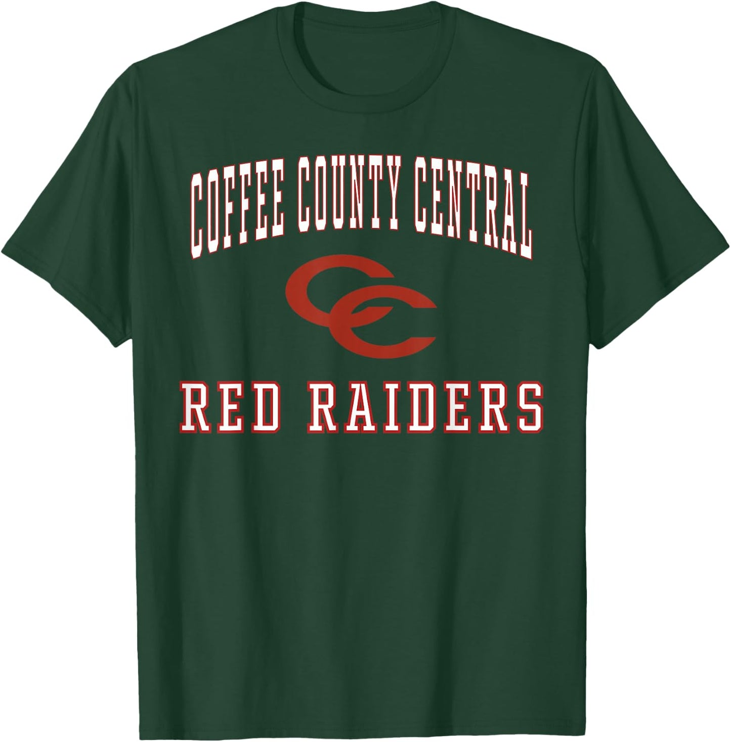 Coffee County Central High School Red Raiders C1 T-Shirt - T-Shirt | Forest