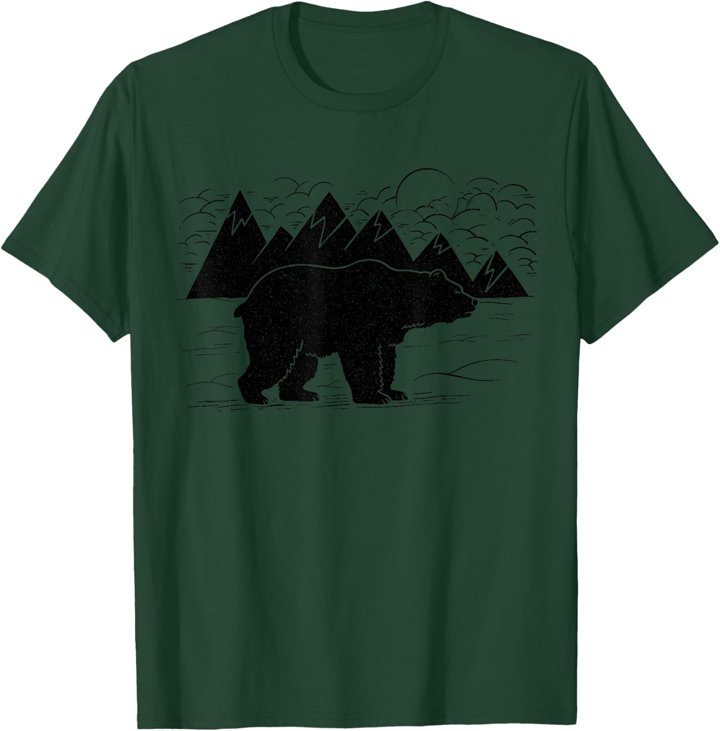 Black Bear Wildlife Animal Wilderness Graphic T-Shirt - T-Shirt | Forest