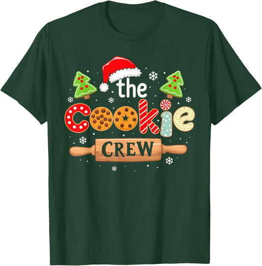 The Cookie Crew Christmas Baking Cookie Lover Kids Women T-Shirt - T-Shirt | Forest