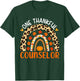 One Thankful Counselor Thanksgiving Rainbow Counselor Fall T-Shirt - T-Shirt | Forest