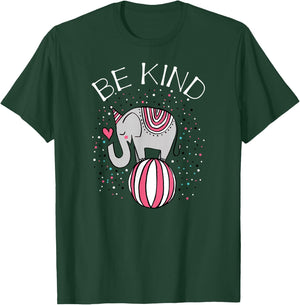 Be kind Circus Elephant Gift Shirt for Kids Girls Youth T-Shirt - T-Shirt | Forest