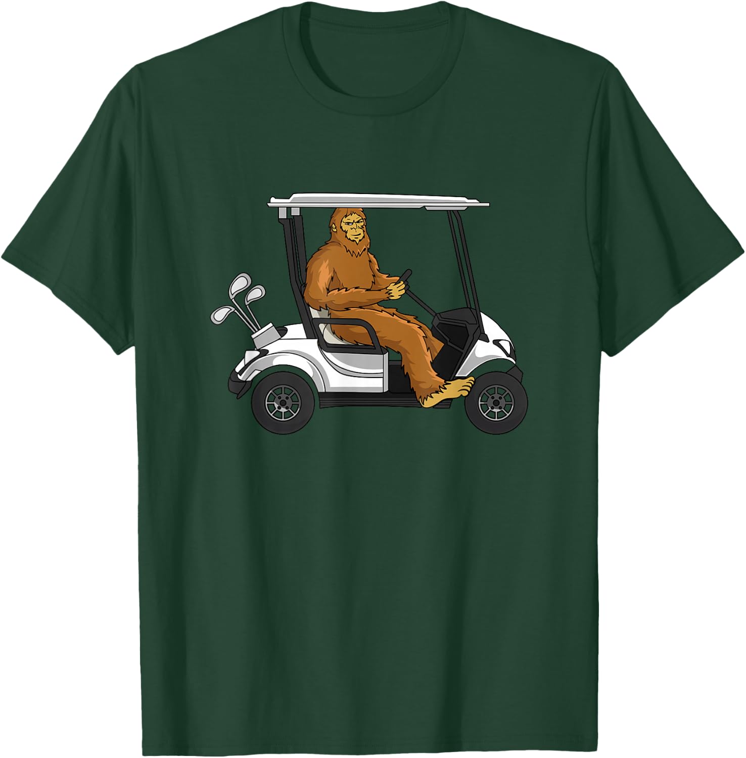 Bigfoot Golf Design for a Golf Player T-Shirt - T-Shirt | Forest