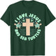 I Love Jesus & Sea Turtles Christian Faith Cross Beach Gift T-Shirt - T-Shirt | Forest