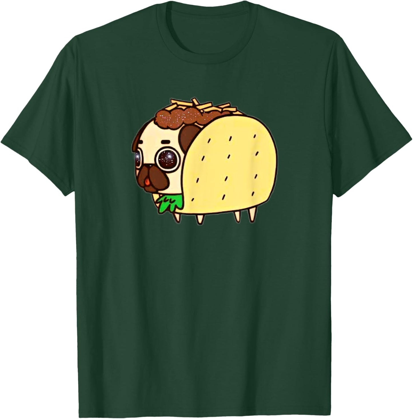 Funny Pug in Taco T-Shirt - T-Shirt | Forest