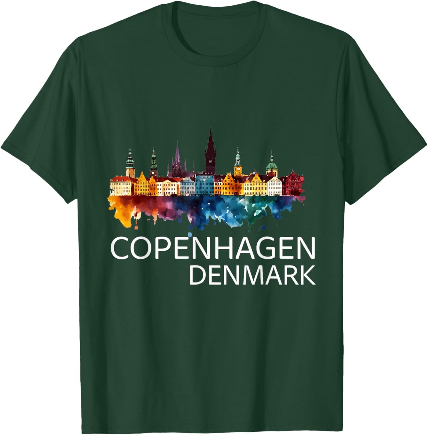 Copenhagen Souvenir Denmark Skyline Proud Danish Men Women T-Shirt - T-Shirt | Forest