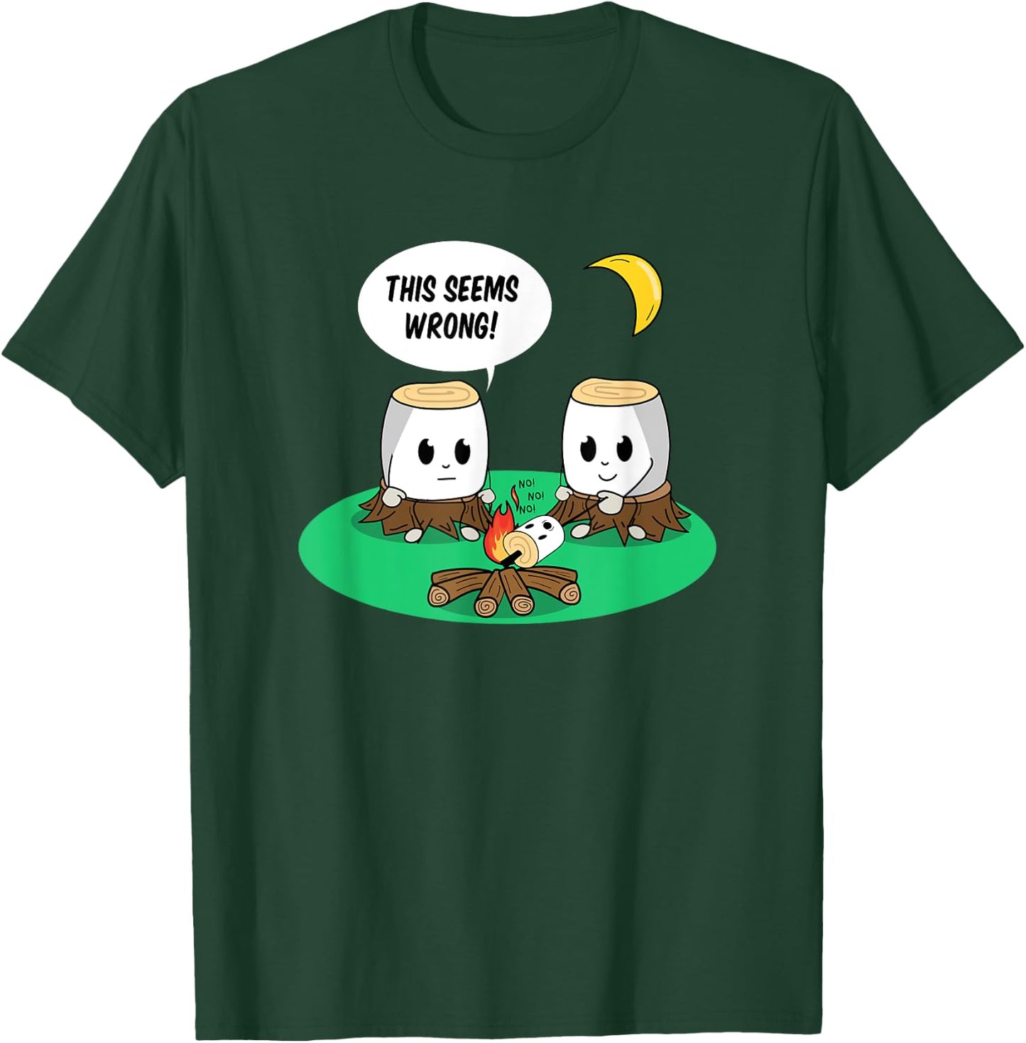 Marshmallows Roasting Marshmallow Campfire Bonfire Camping T-Shirt - T-Shirt | Forest
