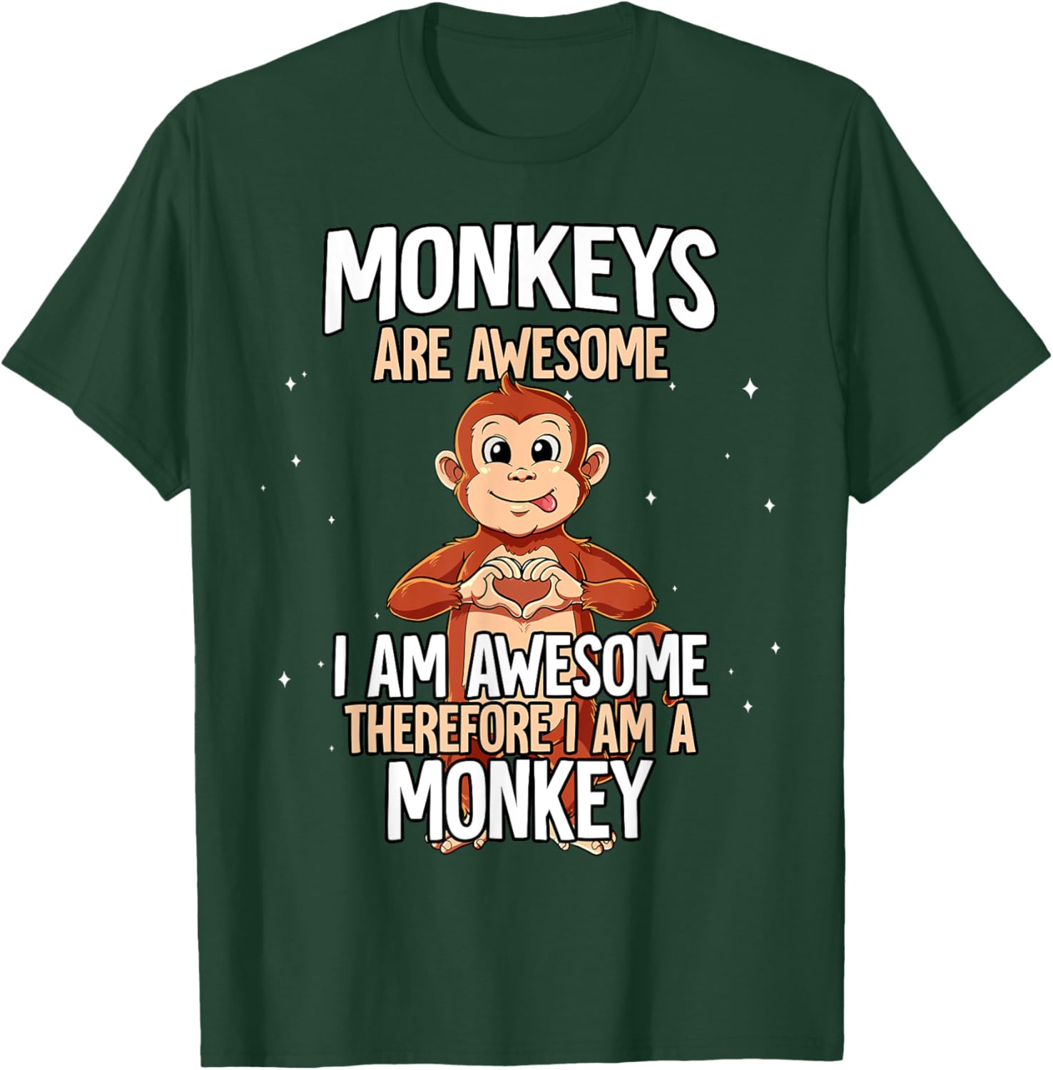 Monkeys Are Awesome Monkey T-Shirt - T-Shirt | Forest
