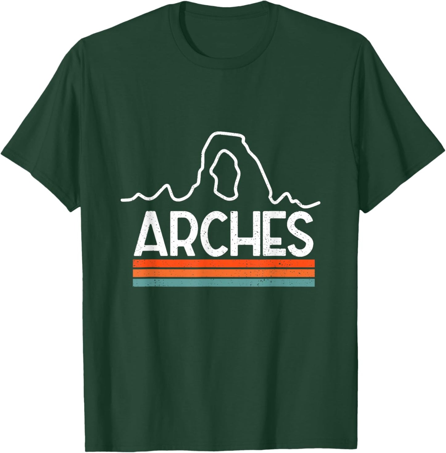 Delicate Arch Arches National Park Utah Minimalist Retro T-Shirt - T-Shirt | Forest