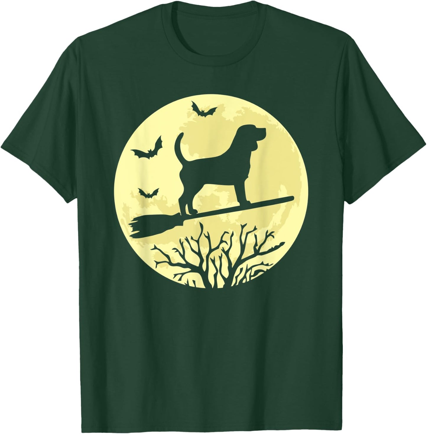 Beagle Witch Funny Beagle Dog Lover Halloween T-Shirt - T-Shirt | Forest