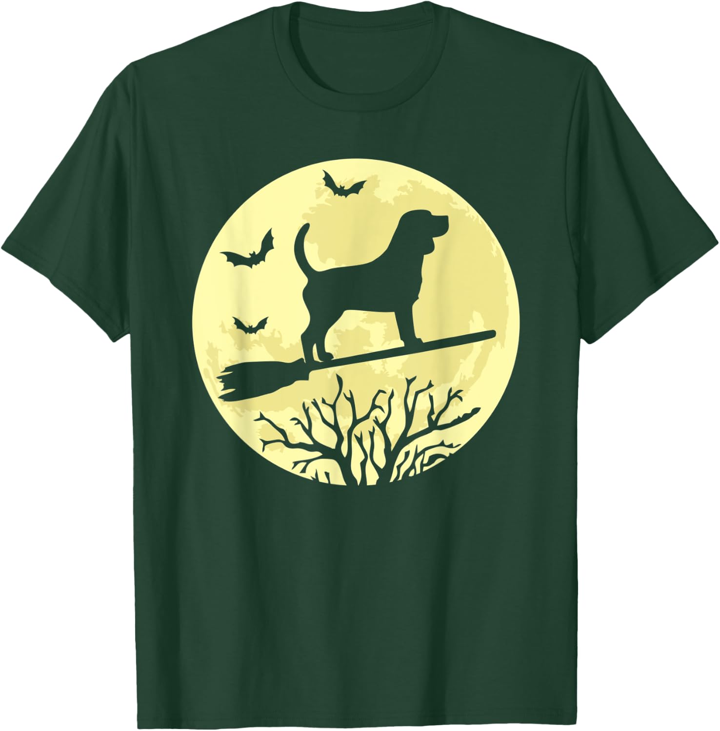 Beagle Witch Funny Beagle Dog Lover Halloween T-Shirt - T-Shirt | Forest