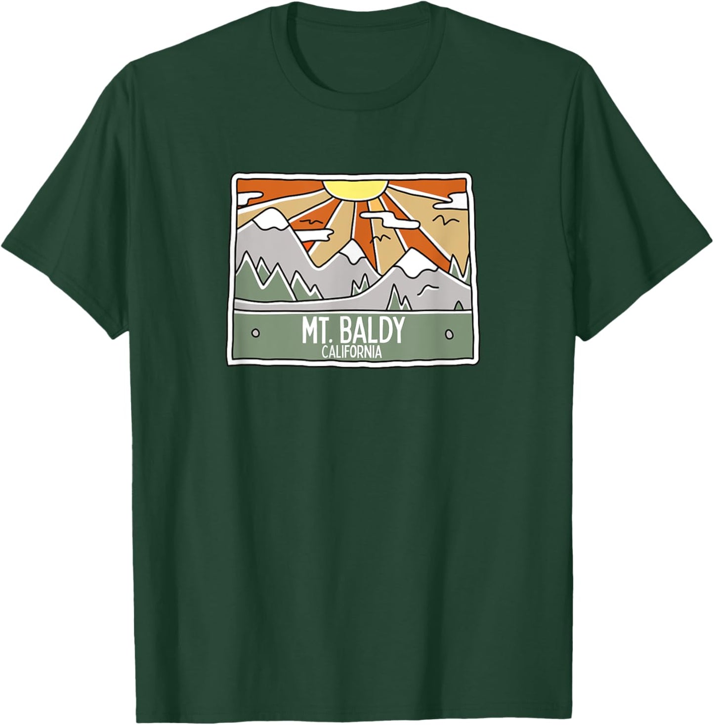 Mount Baldy California Mountains Sunshine CA Trip Souvenir Women Kids T-Shirt - T-Shirt | Forest