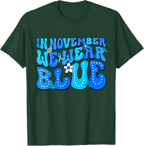 In November We Wear Blue Diabetes Awareness Men Women