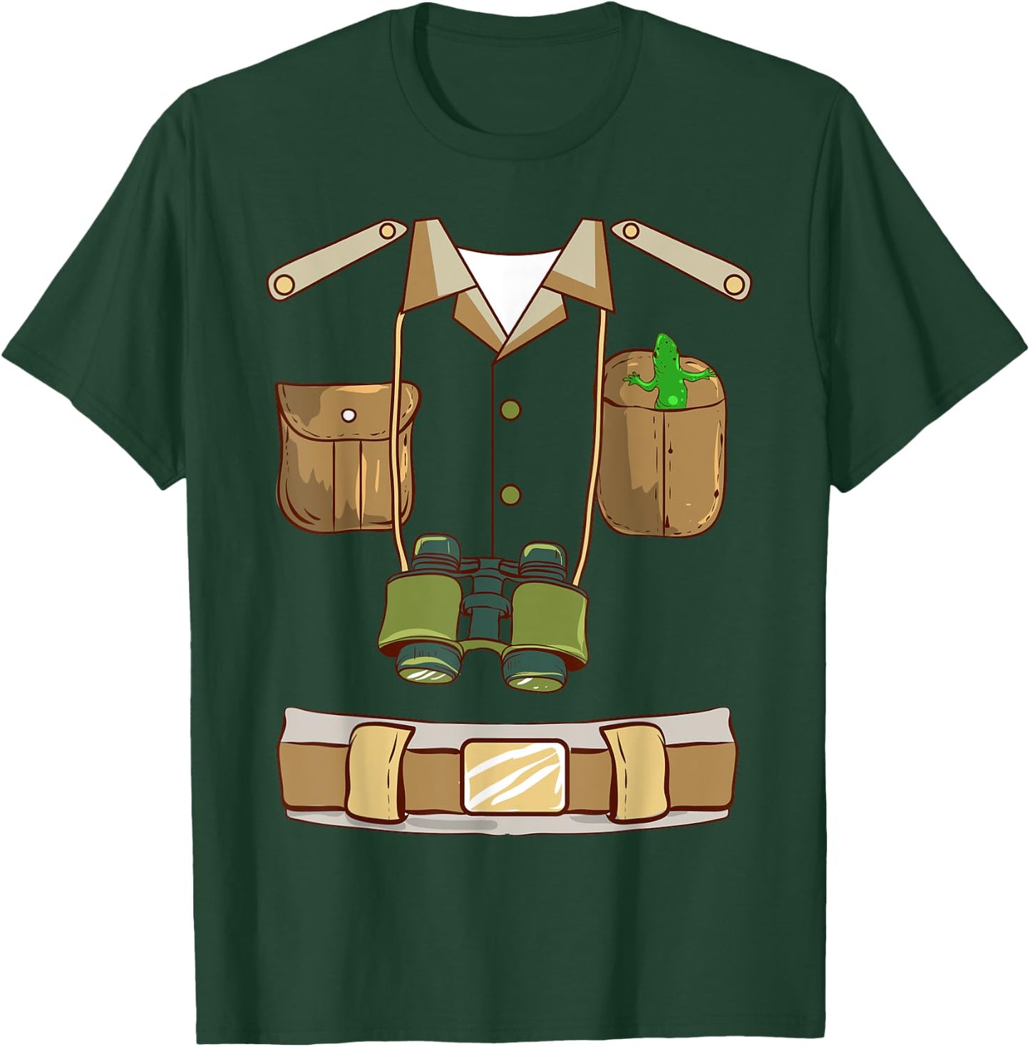 Zookeeper Safari Costume Explorer Safari Guide Halloween T-Shirt - T-Shirt | Forest