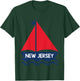 New Jersey Sailing Boat Boys Girls Toddler T-Shirt - T-Shirt | Forest