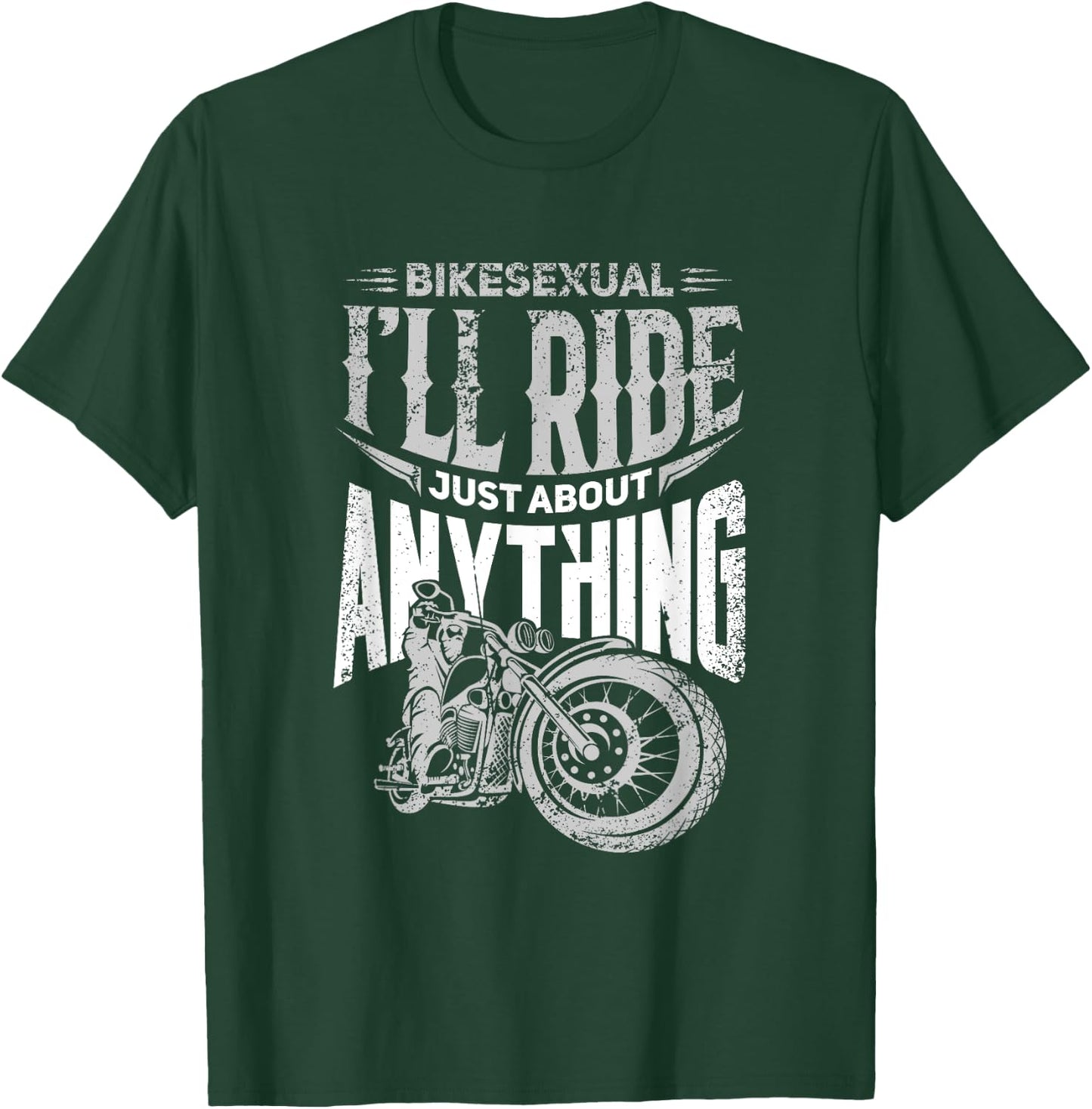 Hog Bikesexual Funny Motorcycle Bisexual Biker T-Shirt - T-Shirt | Forest