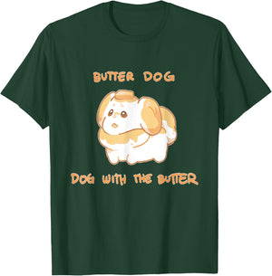 Fidough Butter Dog Dog With The Butter Meme Women Girls Kids T-Shirt - T-Shirt | Forest