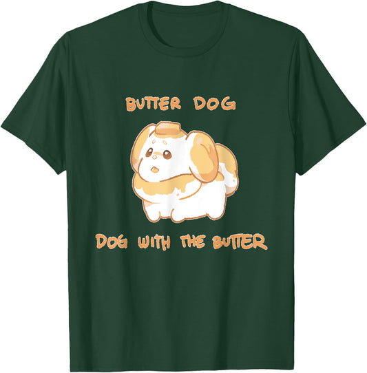 Fidough Butter Dog Dog With The Butter Meme Women Girls Kids T-Shirt - T-Shirt | Forest