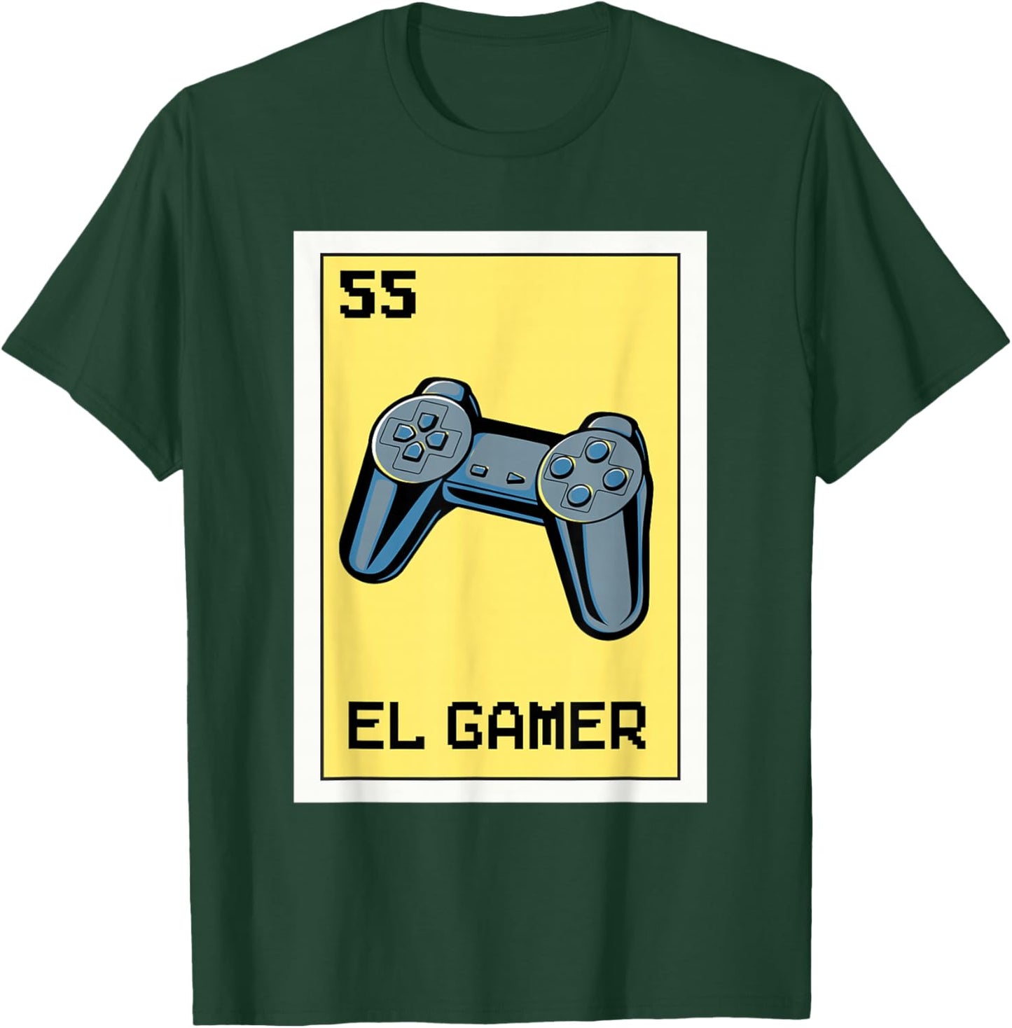 El Gamer Mexican Gaming Console Video Game Lottery Card T-Shirt - T-Shirt | Forest