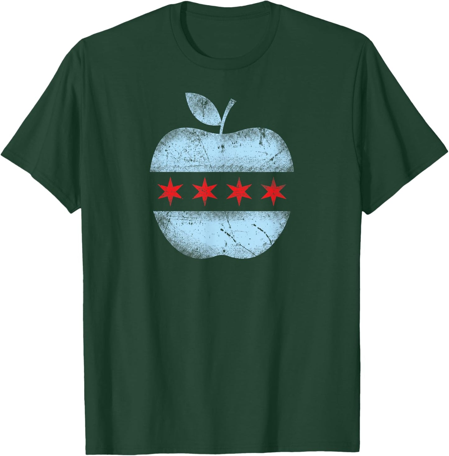 Chicago Flag Teacher School Cute Women Girls Kids T-Shirt - T-Shirt | Forest