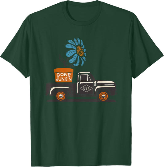 Gone Junkin - Antique & Junk Lovers - Thrifting T-Shirt - T-Shirt | Forest