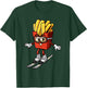 Funny French Fry Ski Potato Fries Skiing Instructor Outfit T-Shirt - T-Shirt | Forest
