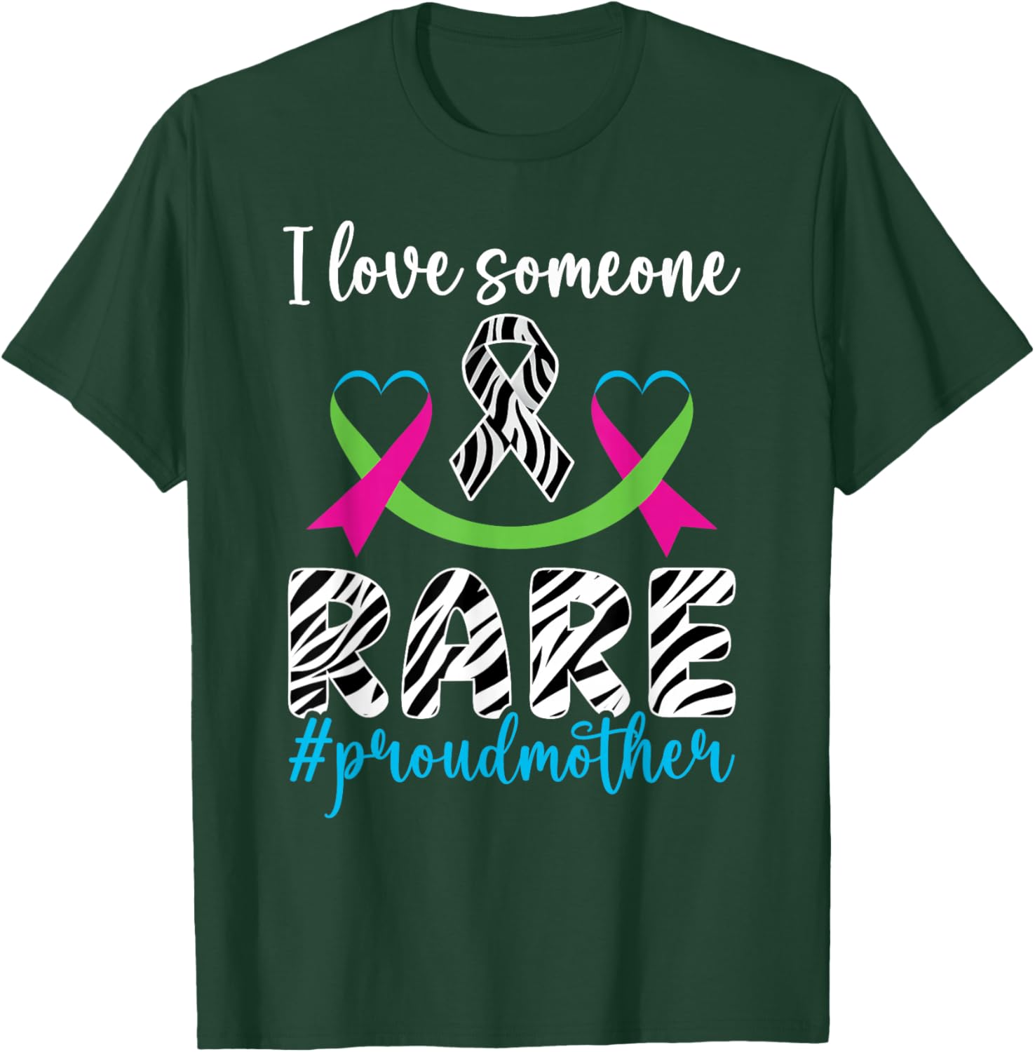 Proud Mother Rare Disease Warrior Rare Disease Awareness T-Shirt - T-Shirt | Forest