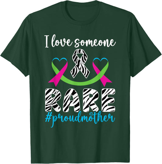 Proud Mother Rare Disease Warrior Rare Disease Awareness T-Shirt - T-Shirt | Forest