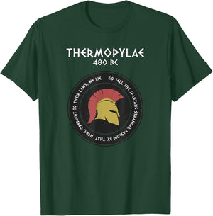 Sparta Thermopylae Epitaph Leonidas T-Shirt - T-Shirt | Forest