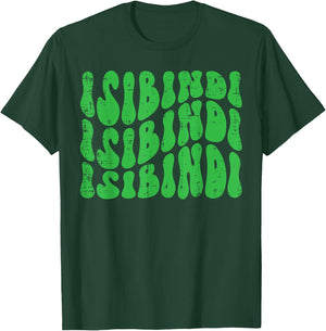 Isibindi Groovy Wavy Style School Spirit Wear Green Isibidi T-Shirt - T-Shirt | Forest