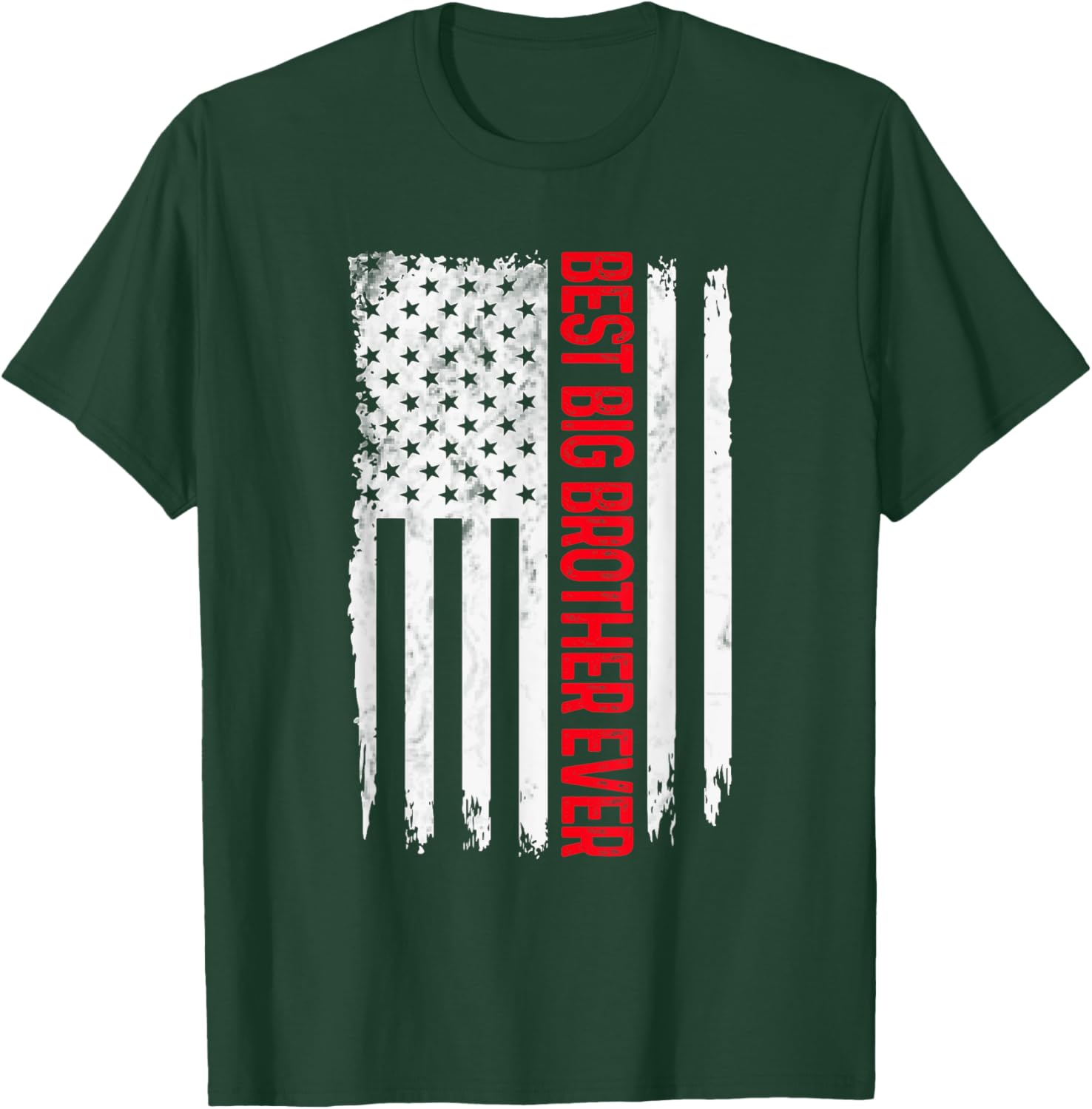 Best Big Brother Ever American flag Funny Brother T-Shirt - T-Shirt | Forest