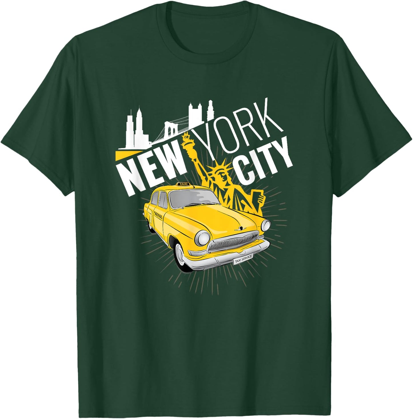NYC New York Yellow Cab Taxi Gift Shirt Men Women Kids T-Shirt - T-Shirt | Forest