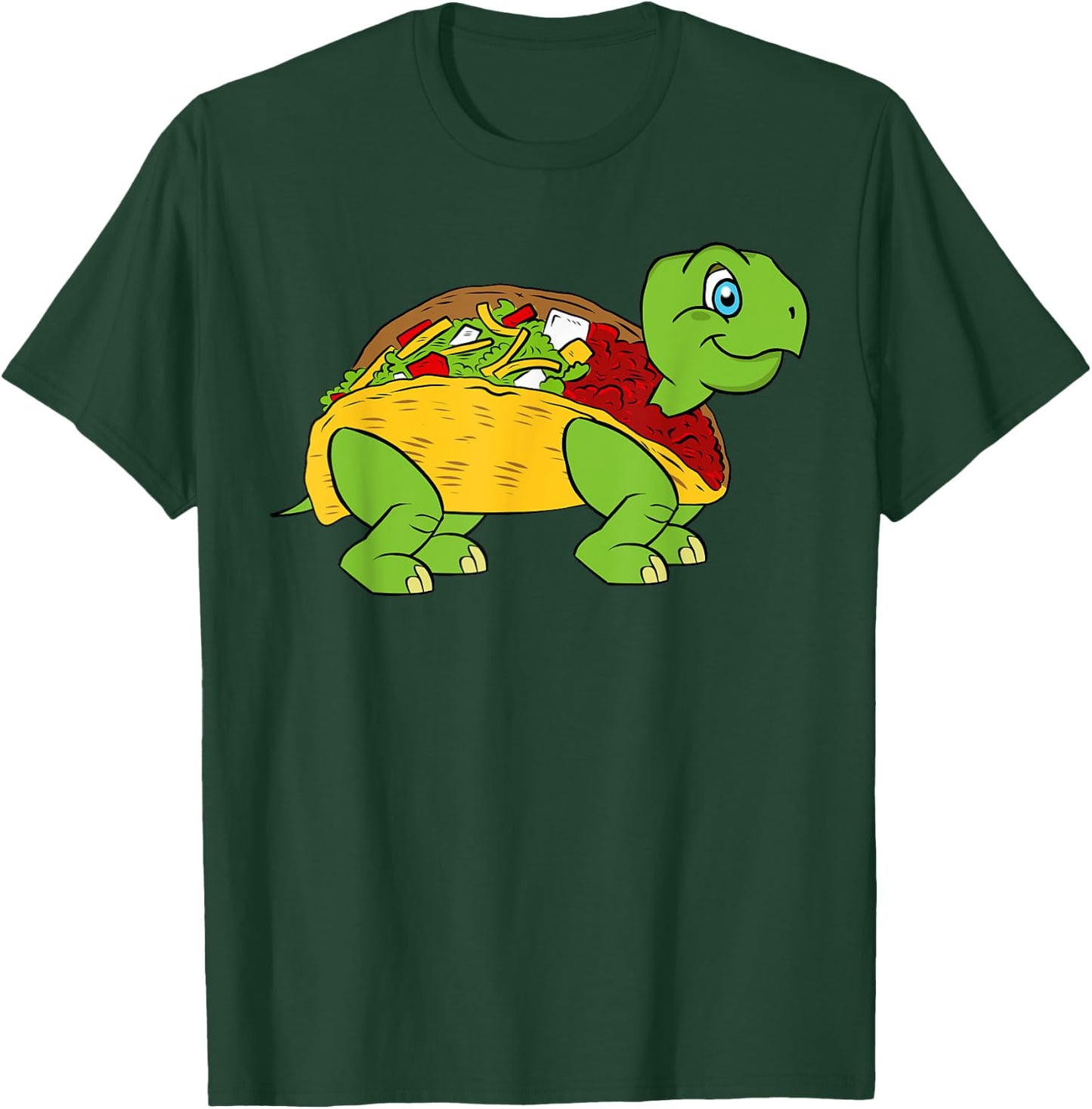 Cute Taco Turtle Gift Funny Tacos T-Shirt - T-Shirt | Forest