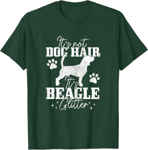 Beagle It's Not Dog Hair It's Beagle Glitter Funny Dog Lover Women Girls Kids T-Shirt - T-Shirt | Forest