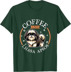 Coffee and Lhasa Apso T-Shirt - T-Shirt | Forest