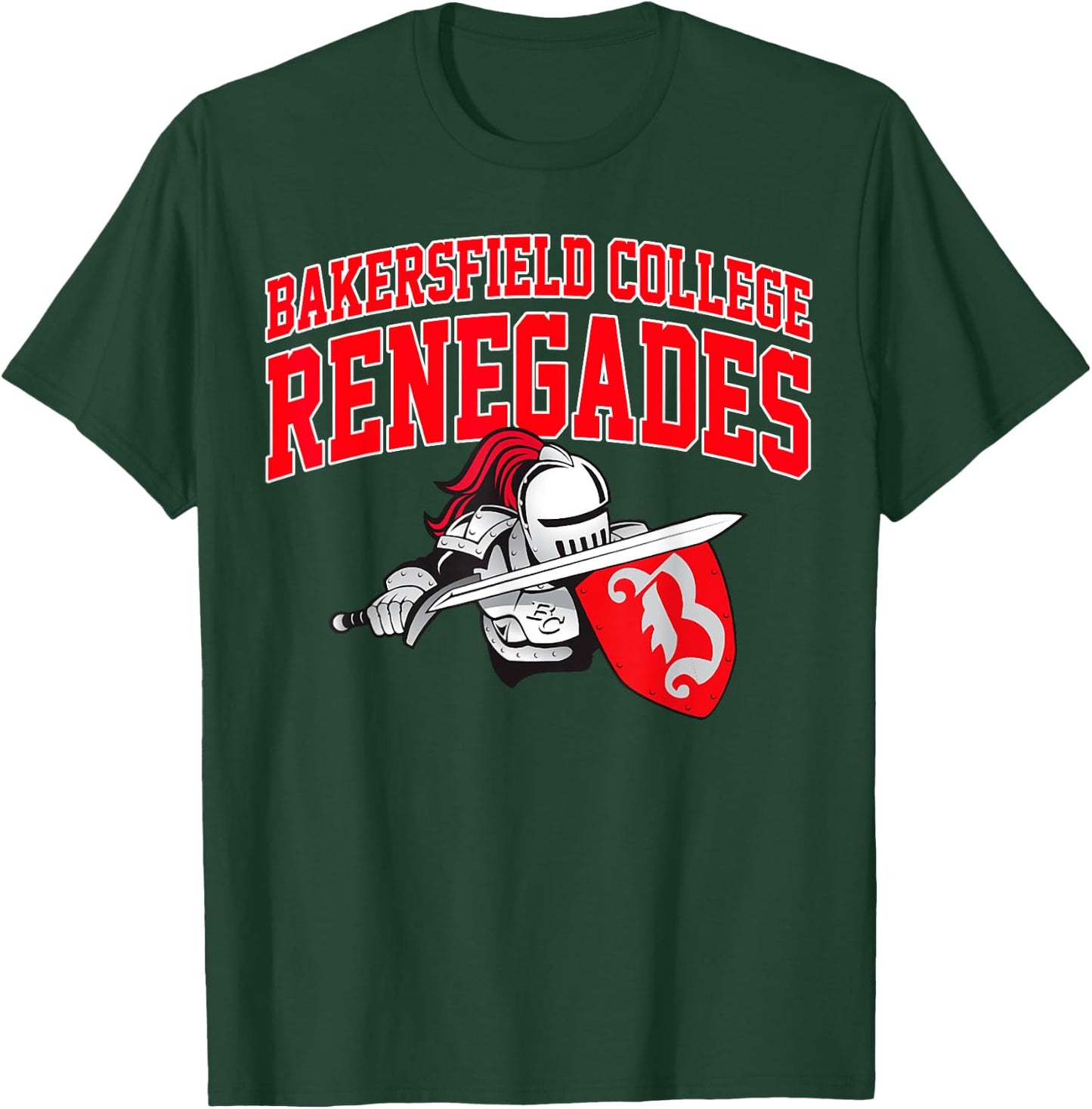 Bakersfield College Renegades Arch Vintage Sports Design Men T-Shirt - T-Shirt | Forest