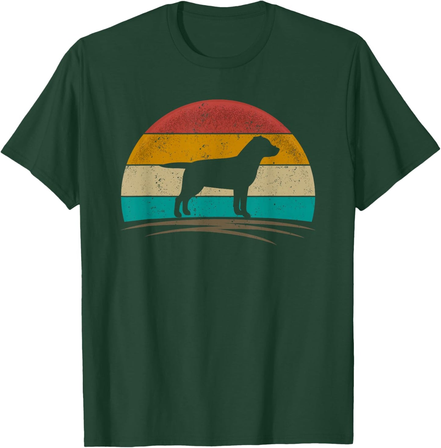 Labrador Retriever Dog Retro Labrador Lover Pet Lab Mom Dad T-Shirt - T-Shirt | Forest