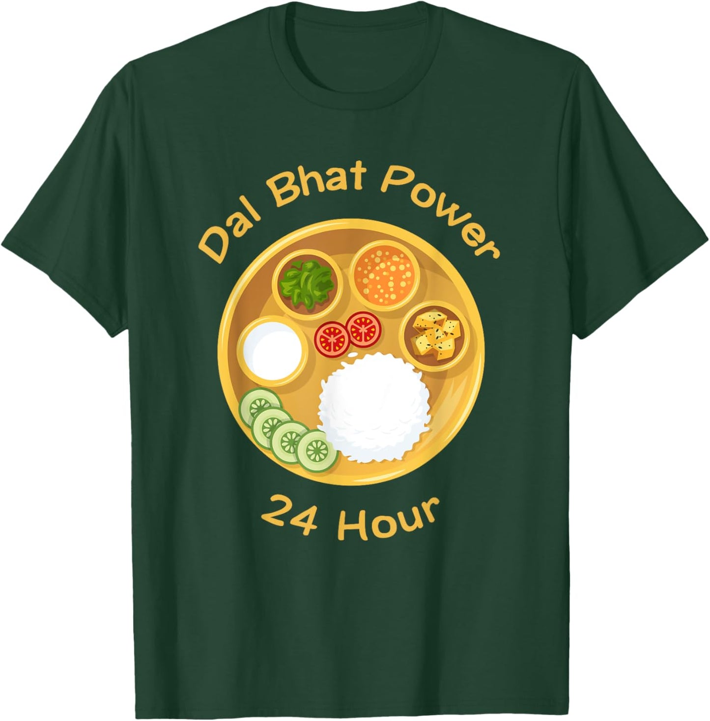 Funny Nepali Saying Dal Bhat Power 24 Hour T-Shirt - T-Shirt | Forest
