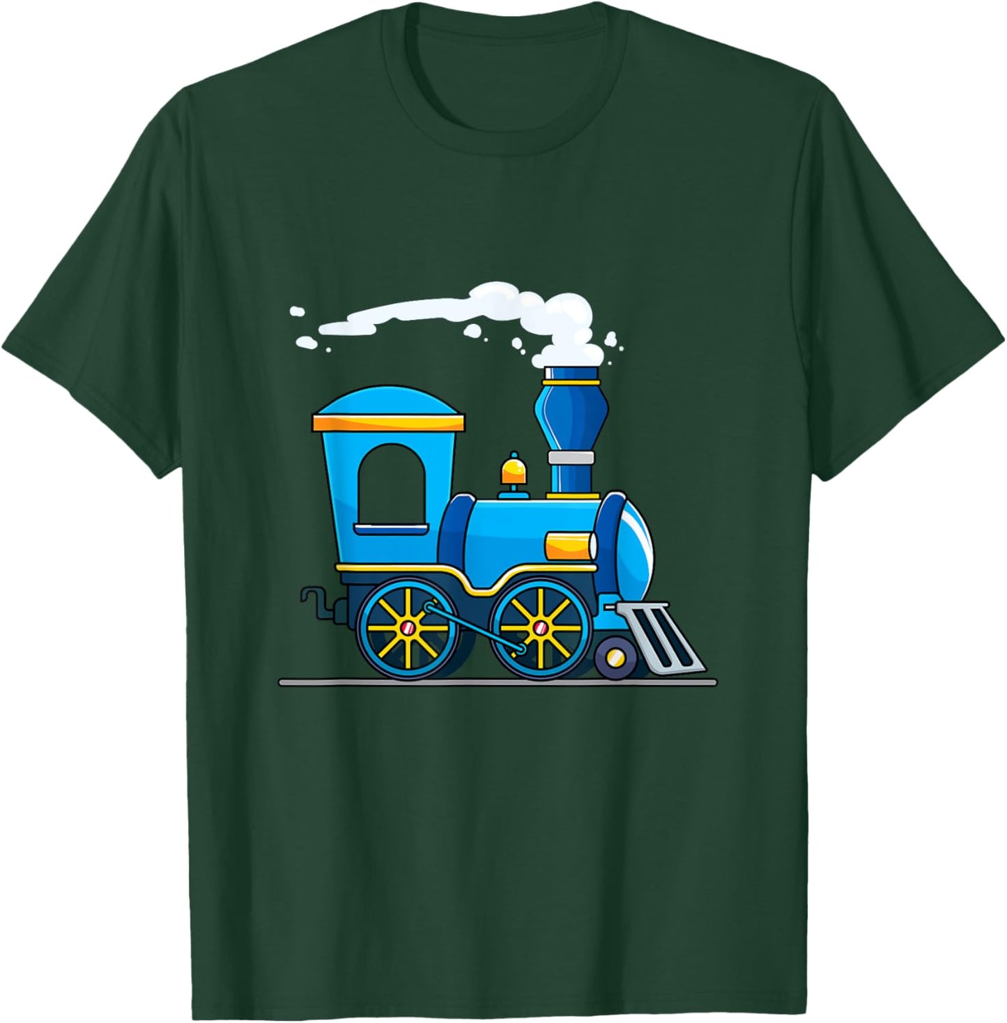 Birthday Choo Choo Blue Train Lovers Kids Boys Girls Toddler T-Shirt - T-Shirt | Forest