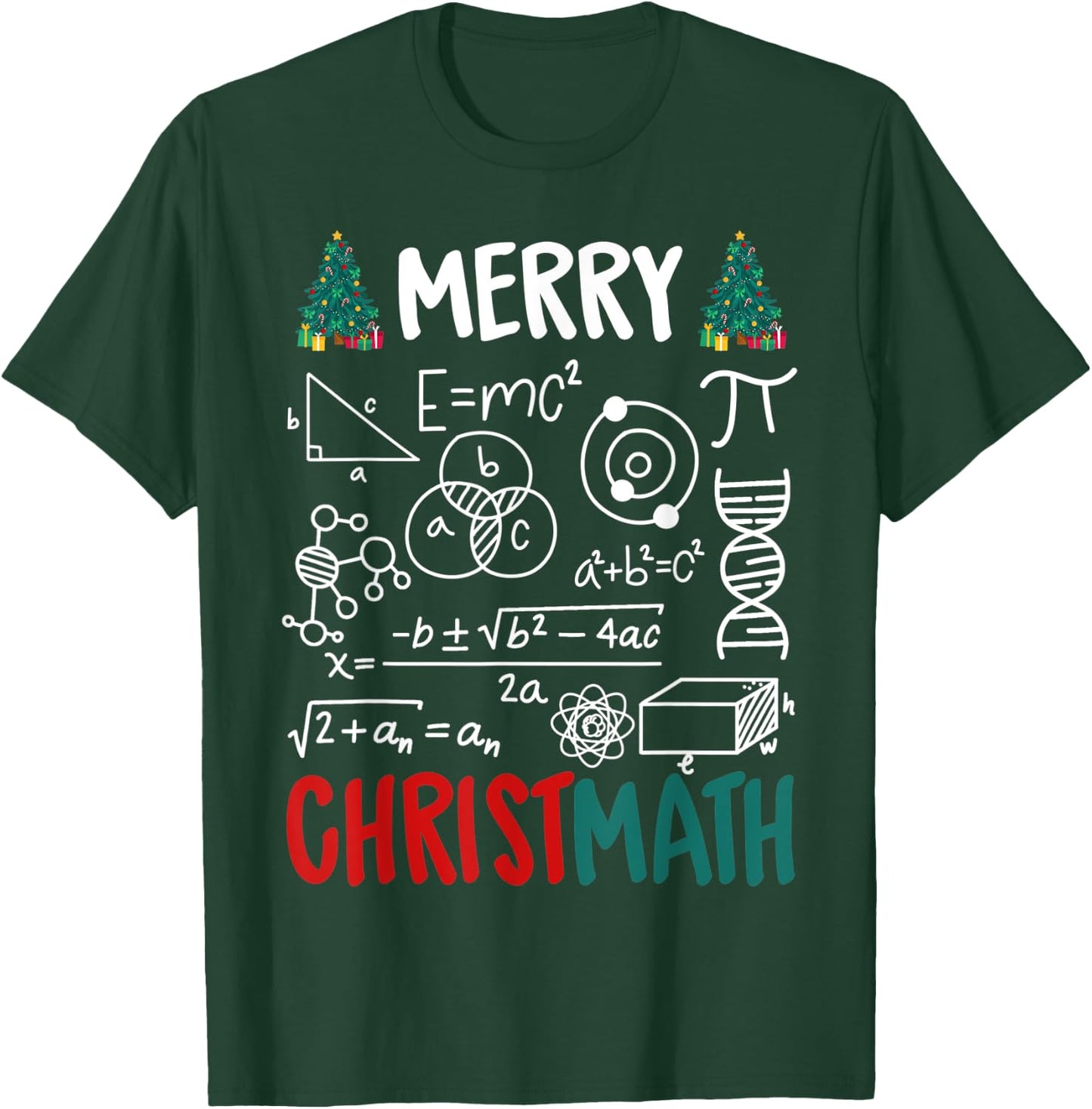 Merry Christmath – Math Christmas for Math Teacher Women Kids T-Shirt - T-Shirt | Forest